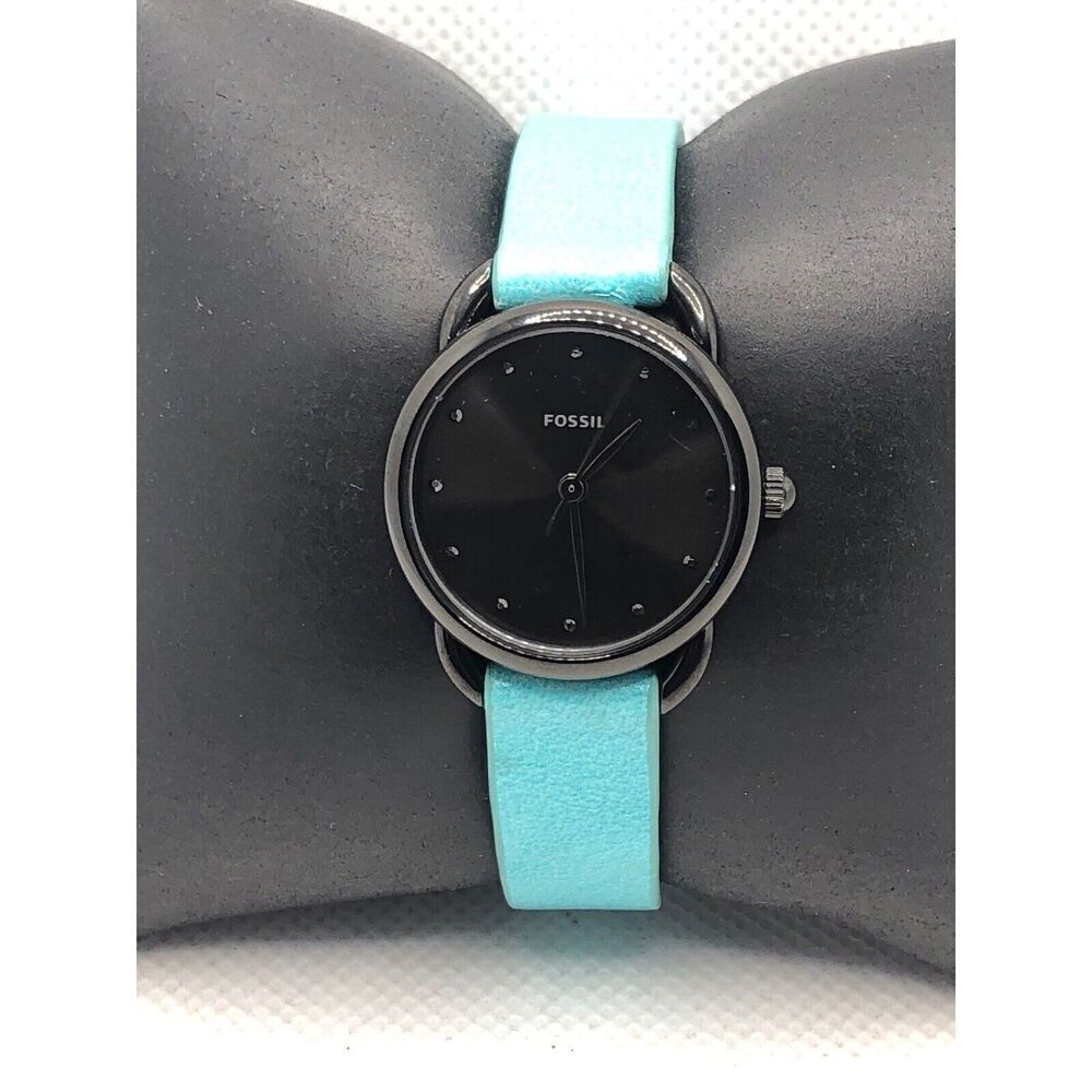 Fossil ES4489 Womens Silicone Analog Black Dial Quartz Genuine Wrist Watch KS330